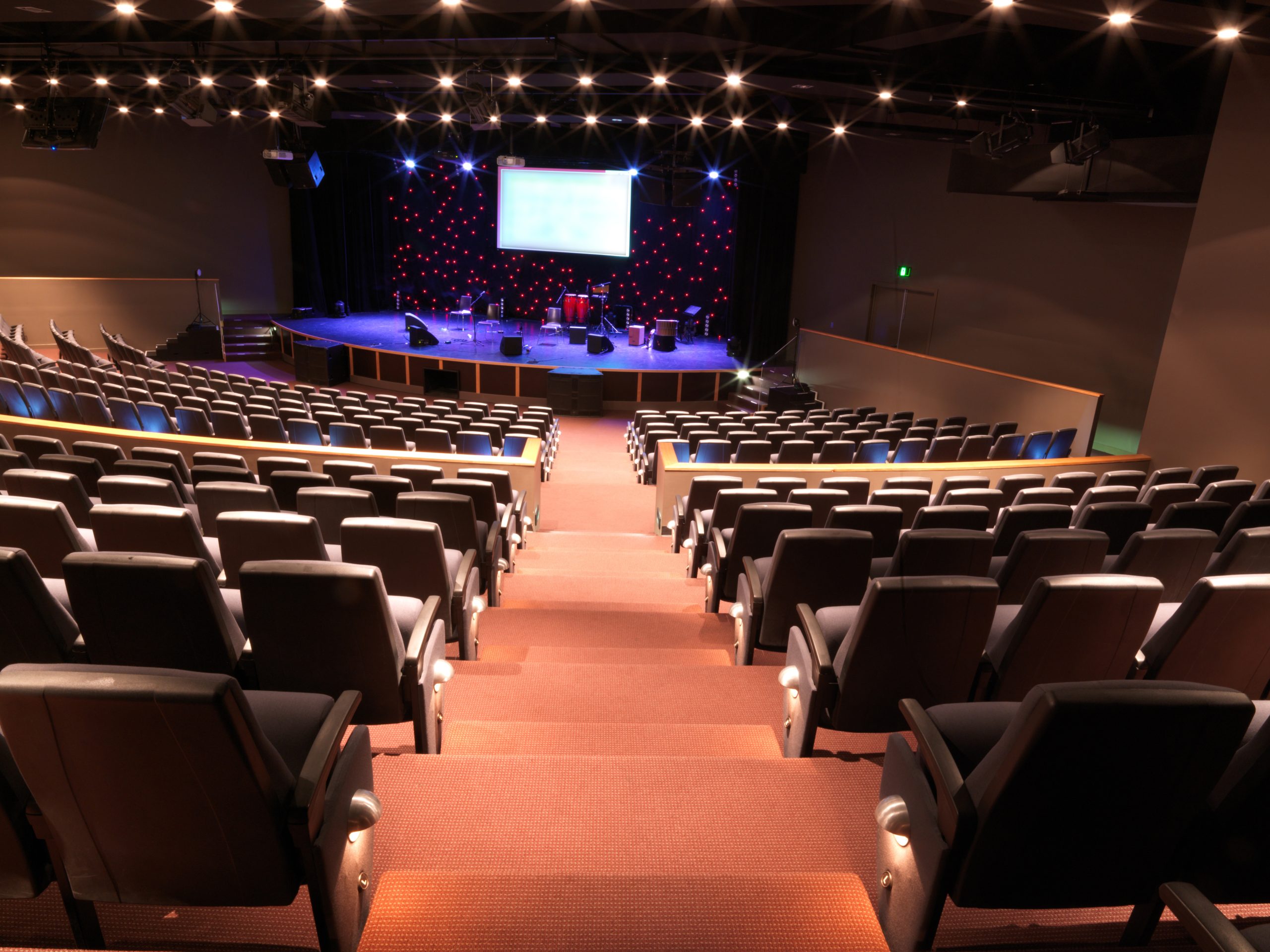 Stage cinema view from back of auditorium